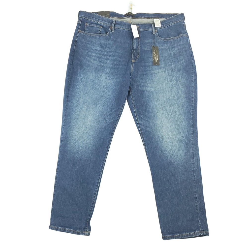 Banana Republic Curvy Girlfriend Jeans Womens 35/20 Medium Wash Low Rise Tapered